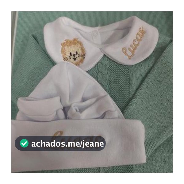 Kit 3 peças: Body + touca + luvas personalizado  bebê menino menina pra saída maternidade
