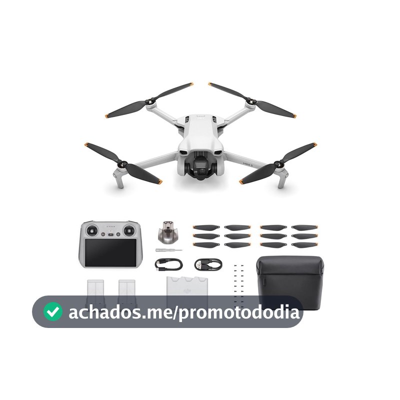 Drone DJI Mini 3 (Com Tela) Fly More Combo Rc Anatel - Envio Imediato +Nf