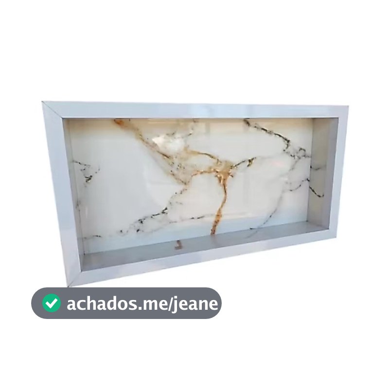 Nicho Marmorizado para embutir na parede porta shampoo 56X27