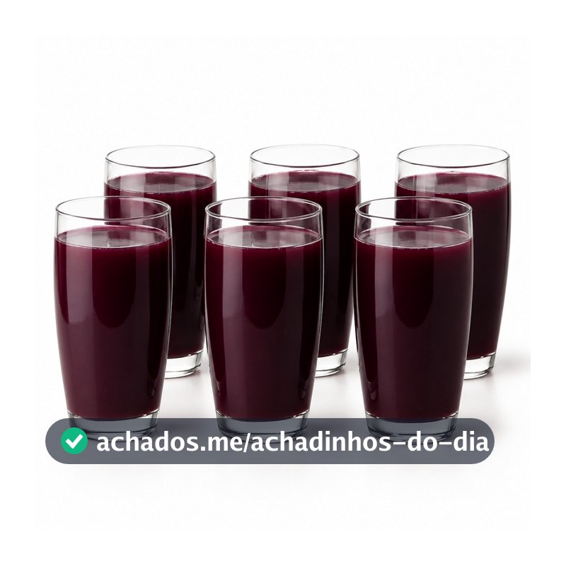 Jogo de Copos de Vidro Oca 300ml com 06 Vidro suco bebidas agua cozinha mesa drink bar restaurante
