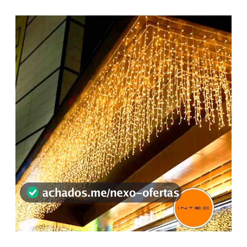 Cascata 200 Led's 220v/110v 8 Funções ou Fixo 5 M Natal para festas e decoração