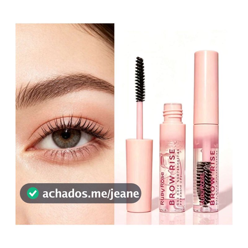 Gel Fixador Para Sobrancelhas Brow Rise Ruby Rose HB-E2503 Linha Rosa Modelador Sobrancelha Longa Dura