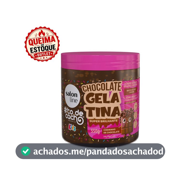 Gelatina Chocolate #todecacho Kids Super Brilhante 550g