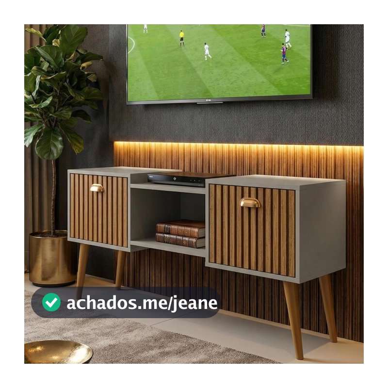 Rack Nicho Painel Orfeu 1.20cm Uno Pequeno Sala de Estar Quarto Tv até 48" Premium Exclusivo