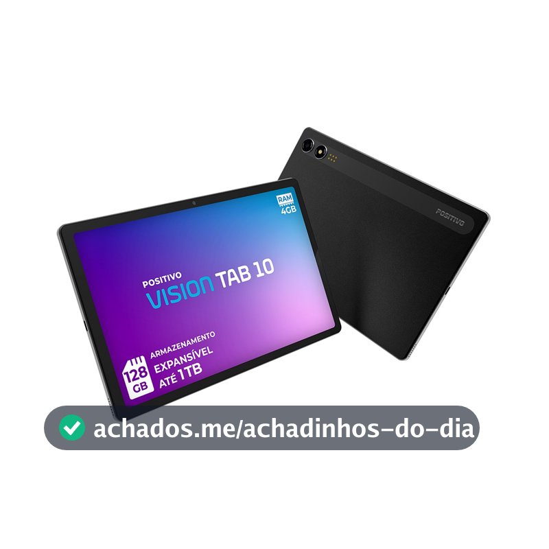 Tablet Positivo Vision TAB 10 128GB 4GB RAM Octa Core Tela 10.1 4G Wifi Bateria 6000mAh Câmera 13MP Android Original