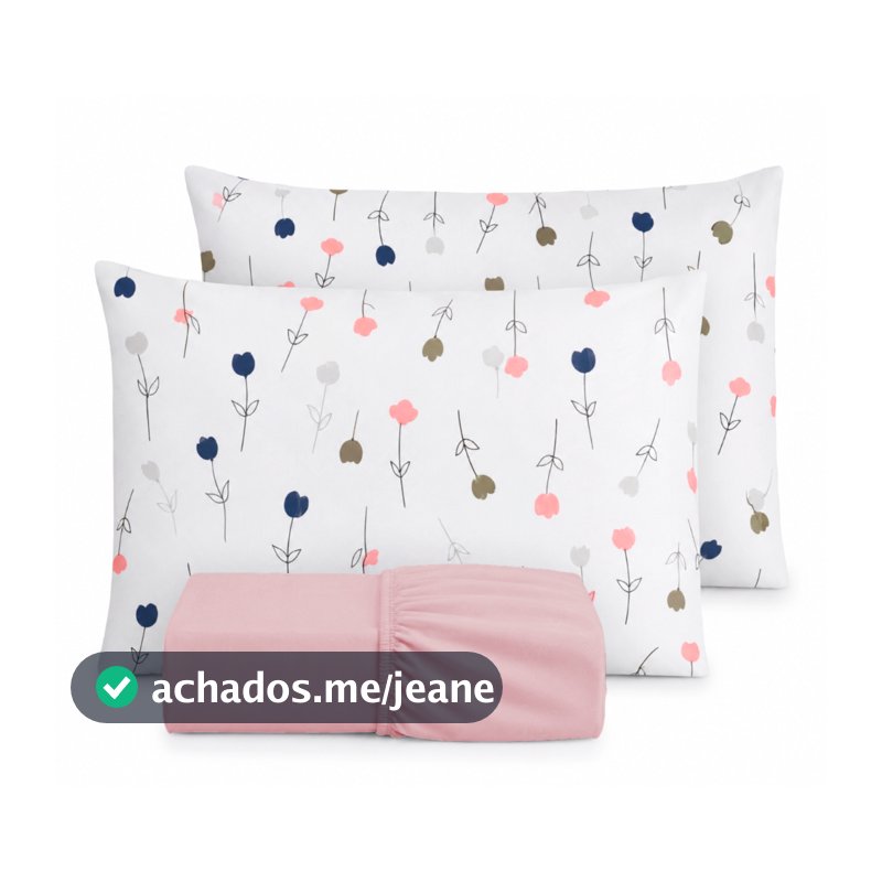 Kit Jogo de Lençol Liso Fronha Estampada 200 Fio 100% Algodão Extra Macio Com Elástico