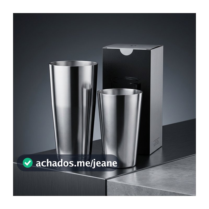 Coqueteleira Boston Inox 820ml Profissional para Drinks e Coquetéis
