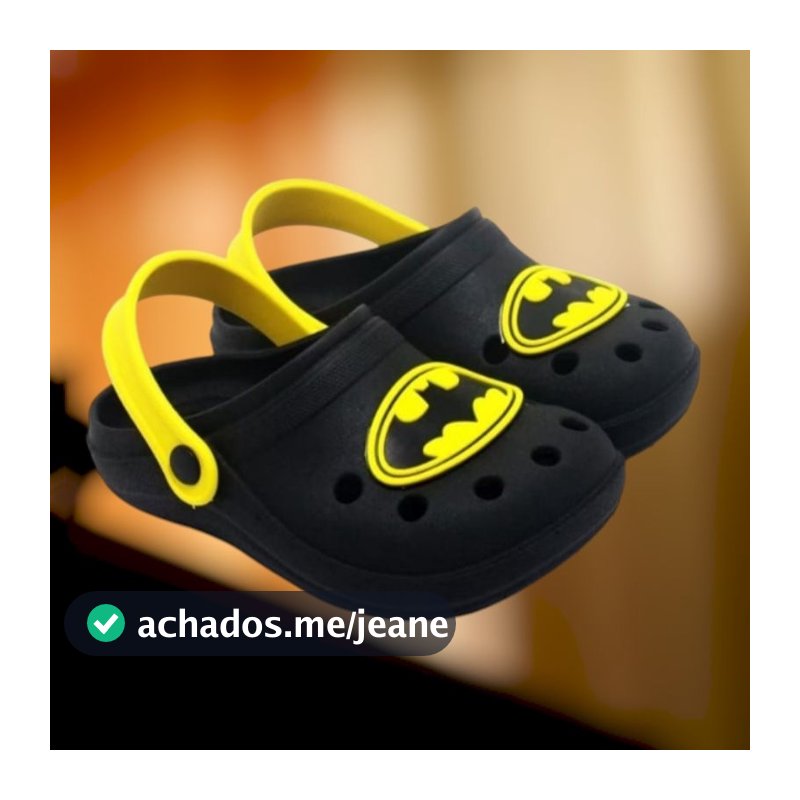 Sandália Infantil Masculino Babuche Para Menino Papete Batman Confortável