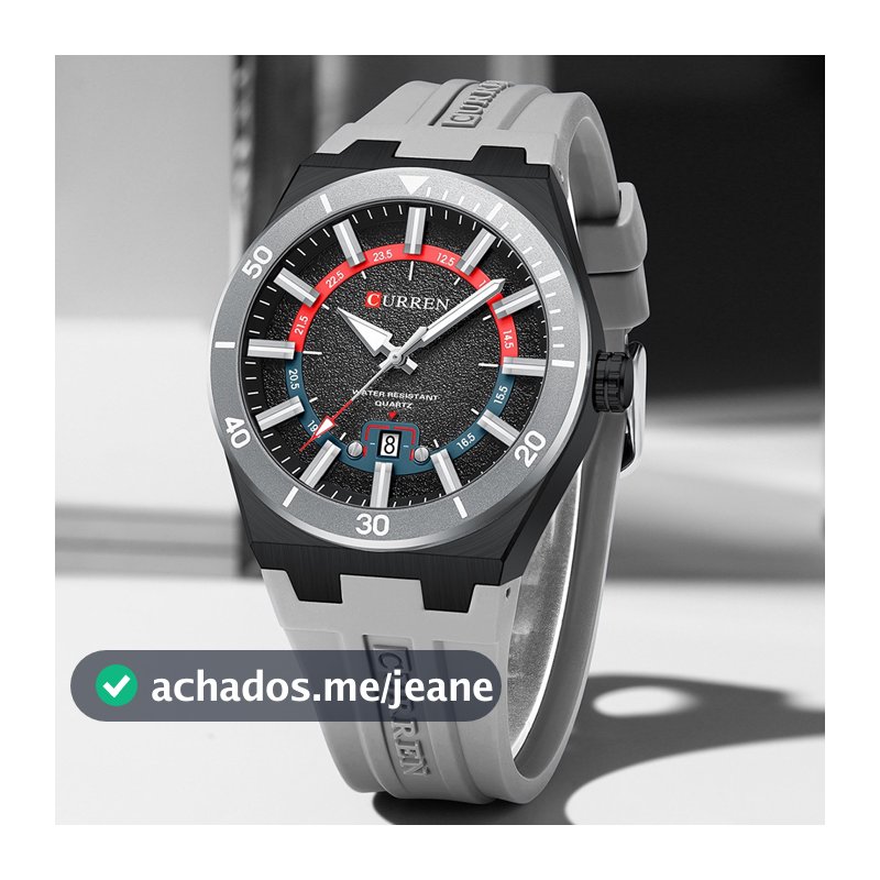 Relógio Masculino CURREN-Nova Chegada Marca Autêntica Elegante Pulseira De Silicone Macio Calendário De Mãos Luminosas D