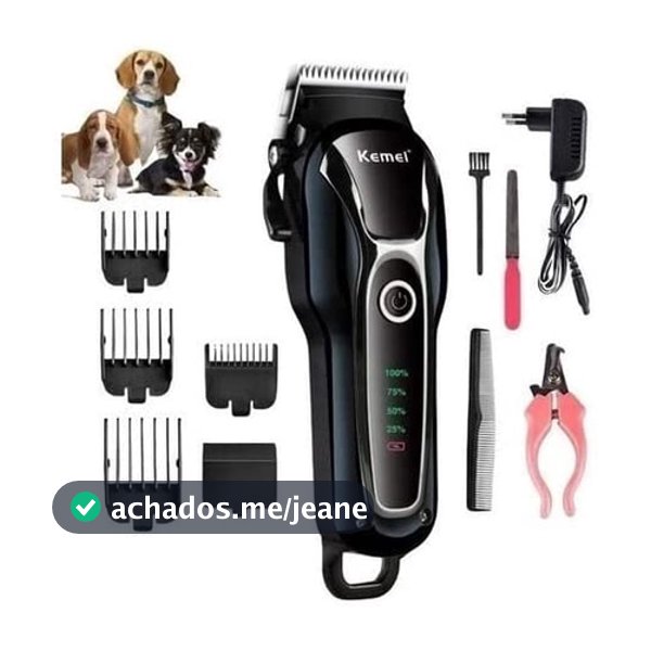Maquina Tosa Cães E Gatos Profissional aparador de pelos pets original kemei 1991 - 100/220v  bivolt