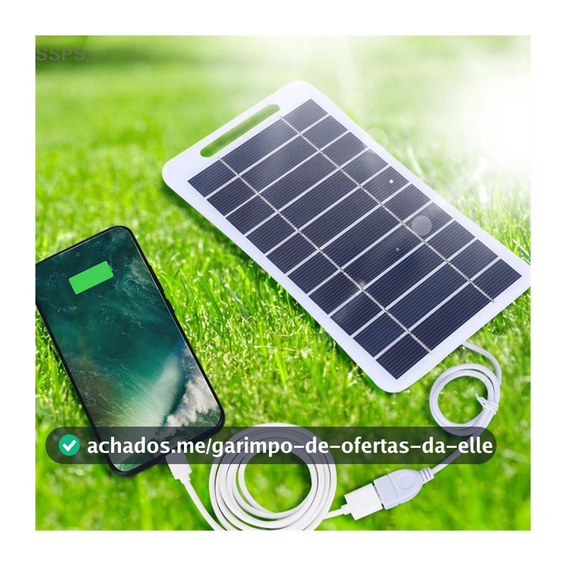 [SSPS] Painel Solar De 2W Com USB À Prova D'água Para Caminhadas Ao Ar Livre E Acampamento De Carregamento De Banco