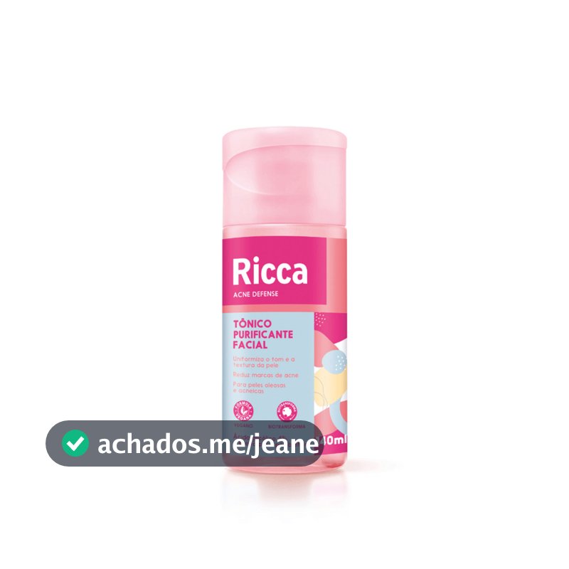 Tonico Purificante Limpeza Facial Skin Care Maquiagem Acido Glicolico Ricca 140ml