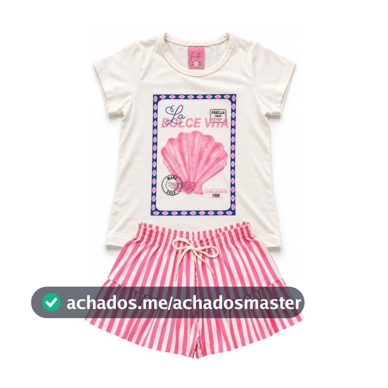 Conjunto Infantil Verão Feminino Dolce Vita - Off-White