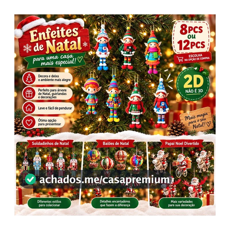 [newpros] Conjunto De Pingentes De Natal De Madeira Plana 2D De Estilo Misto , Enfeites Para Árvore , Decoração De Casa