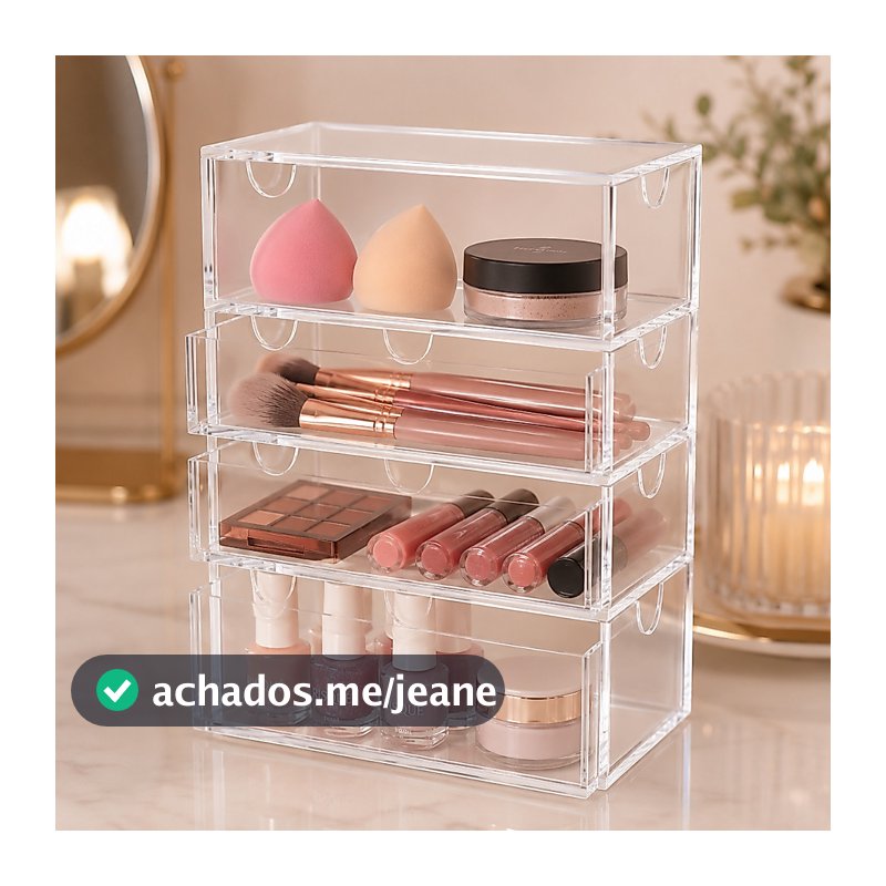 Organizador Acrílico Óculos Porta Joias Acessorios Luxo Premium Gaveta