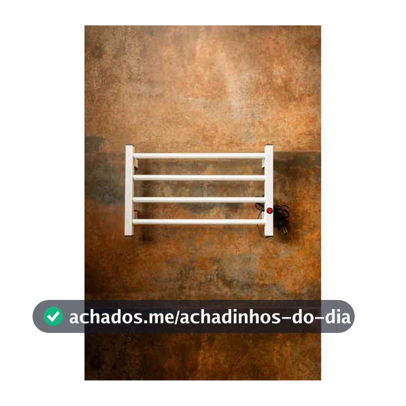 Toalheiro Térmico 4 Barras Porta Toalha Suporte Para Toalha de Rosto Pequeno Electrowood