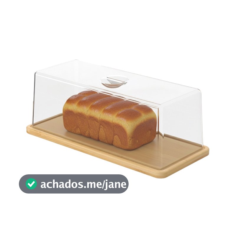 Porta Pão em Bambu com Cúpula Linha Brisa Coza - Mesa Posta