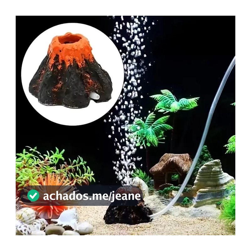 Decoração vulcão para aquário Pequeno vulcão para decoração