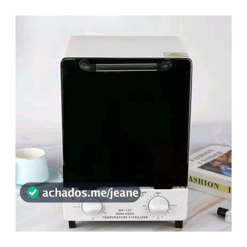 Estufa Esterilizadora Profissional 12L Manicure 250ºC 1000W Sanitizing Box 110v/220v