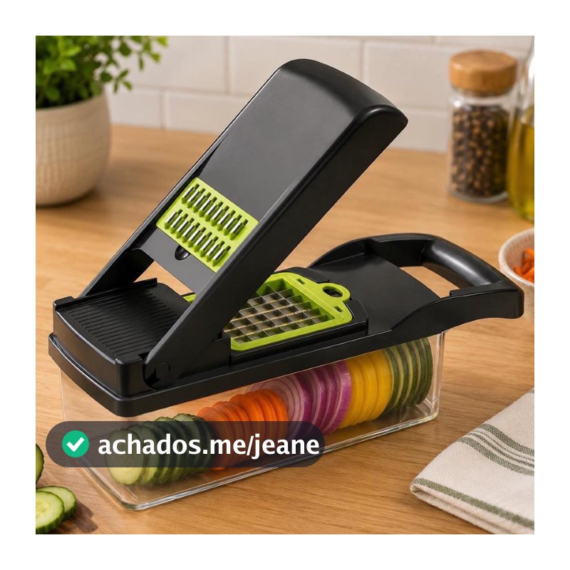 Cortador de Alimentos e Frutas Manual Fatiador Multifuncional Legumes e Vegetais Cozinha