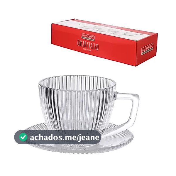 Jogo de Xícaras de Café 12 Peças Graffiato 230ml - Hauskraft