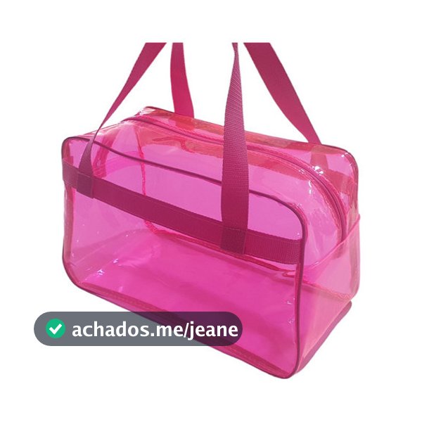 Bolsa Praia Piscina Maternidade Transparente Neon