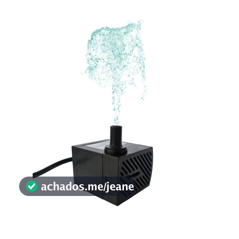 Bomba Bombinha Submersa Fonte Aquário 350L/h eleva até 60cm sump
