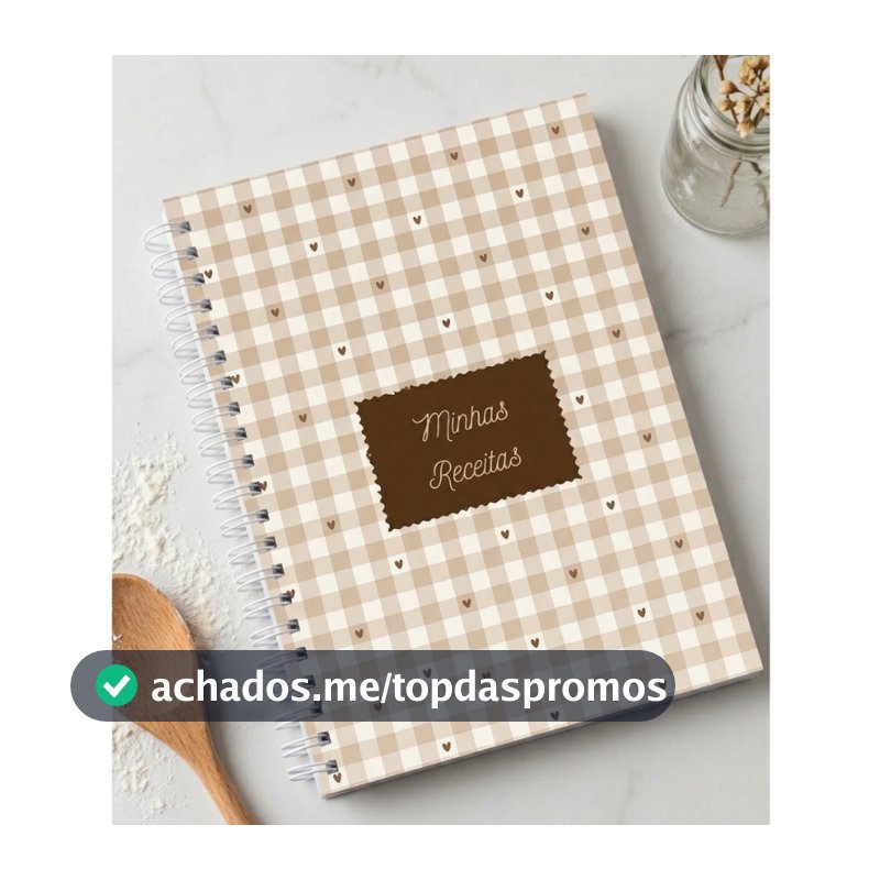 Caderno de Receitas Farmhouse Capa Dura Laminada A5 | Escolha a sua capa