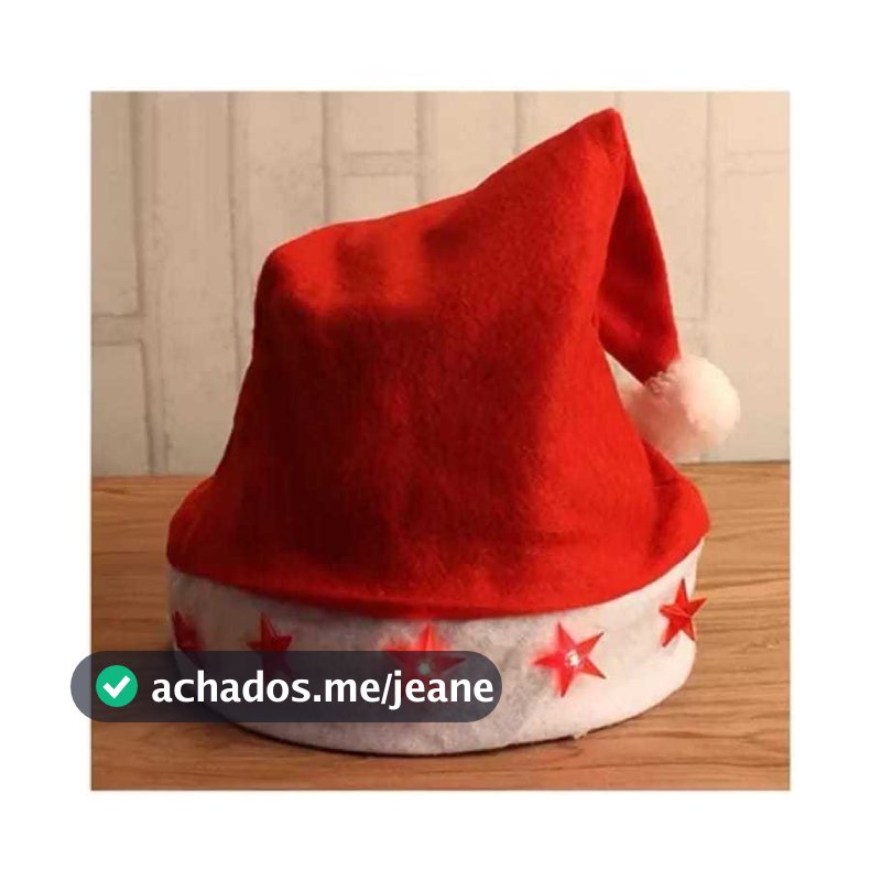 Gorro Touca de Natal led acende e pisca  Natal Papai Noel Gorro Vermelho Luz de LED – Adulto e Infantil 🎄