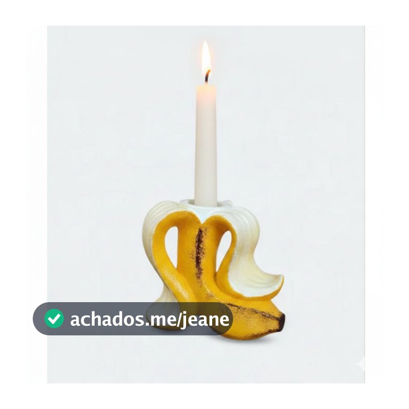 Suporte para vela palito/ castiçal /suporte criativo /cimento/ suporte de banana