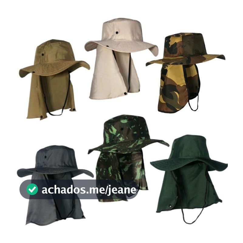 Chapéu Pescador Camping Australiano Proteção Pescoço