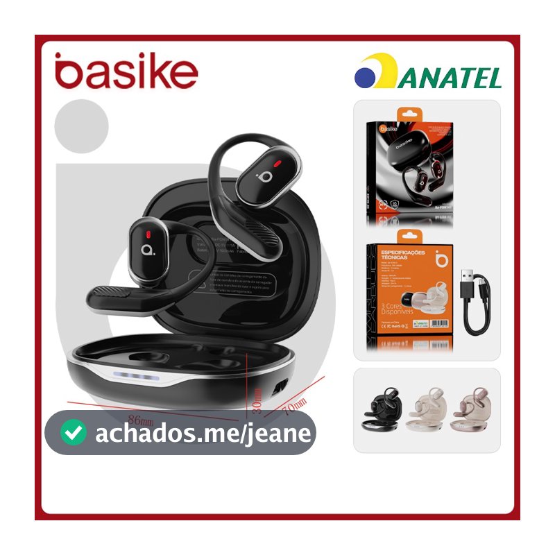 Basike Fone De Ouvido Bluetooth Sem Fio, bluetooth earphone original, fone de ouvido iphone fon141