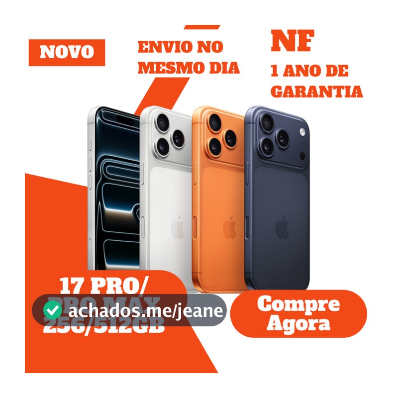 Apple iPhone 17 Pro 17 Pro Max 256GB 512GB 1TB 6.9" Novo Desbloqueado