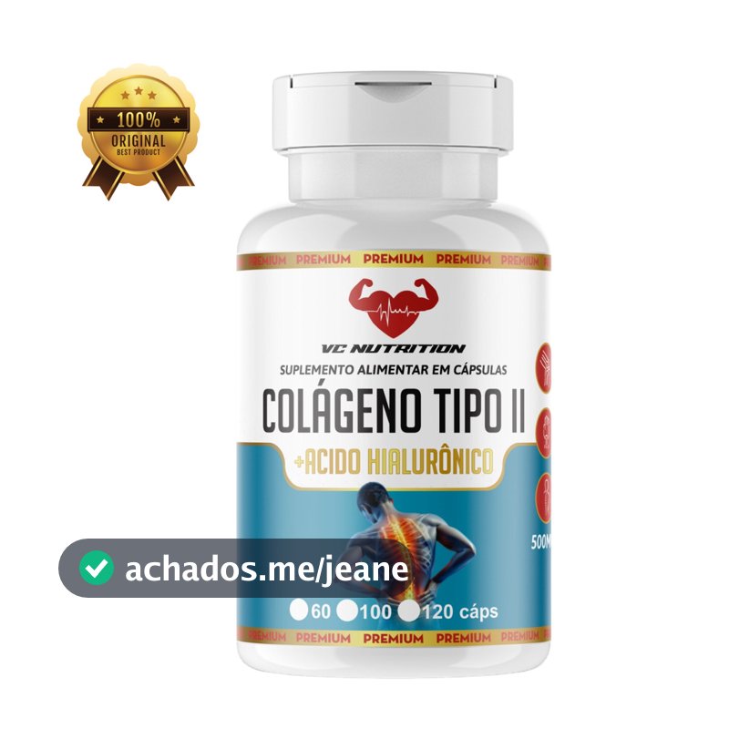 Colágeno Tipo II + Ácido Hialurônico 120 Cáps – Articulações