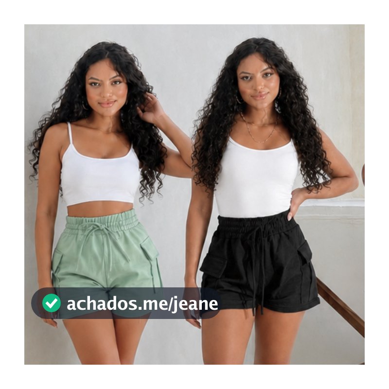 Kit 2 Peças Short Cargo Feminino Moletom Moletinho Shortinho Soltinho Confortável Algodão