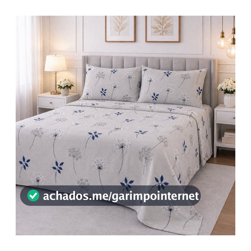 JOGO DE CAMA Queen 500 Fios Percal Toque Algodão + 2 Fronhas 50x70 | Cobre Leito Luxo Sem Elástico
