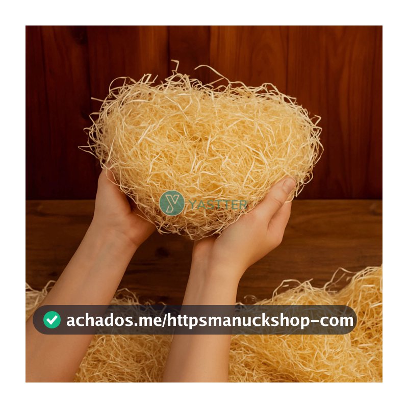Palha Natural Para Cesta e Decoração - Pacote de Palha 50gr | Presente - Café da manhã
