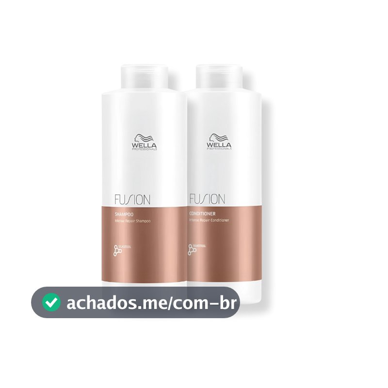 Kit Wella - Shampoo 1L e Condicionador 1L Fusion