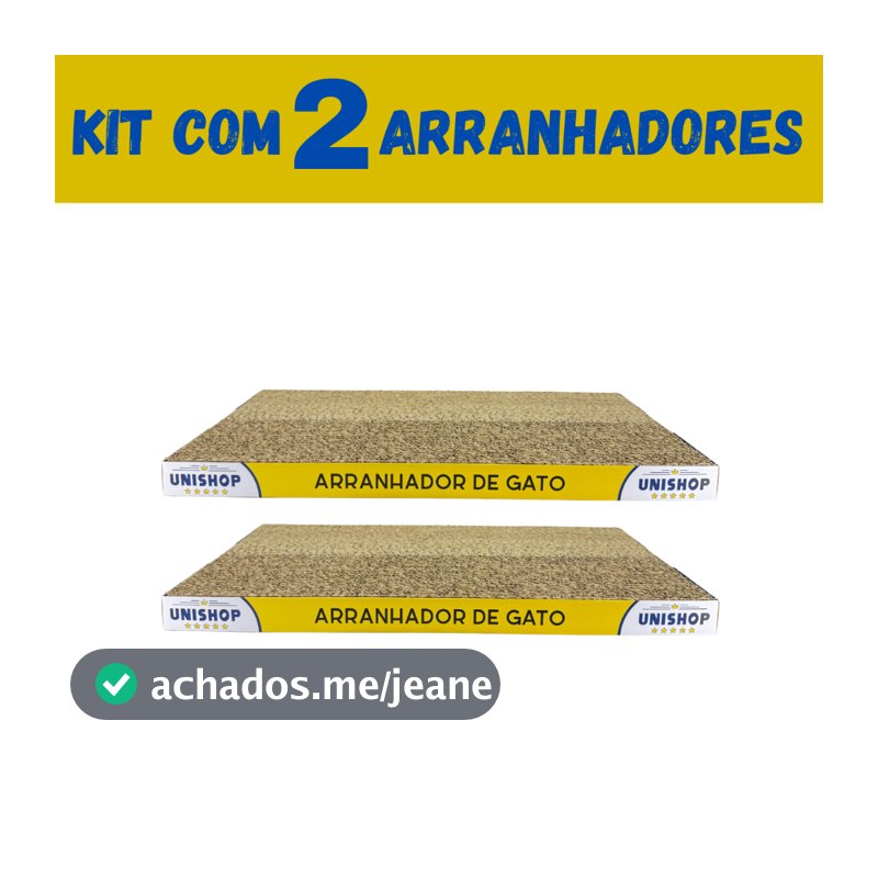 2 Arranhador Para Gato Papelão Ondulado 100% Resistente Brinquedo Anti-Stress Premium - Unishop
