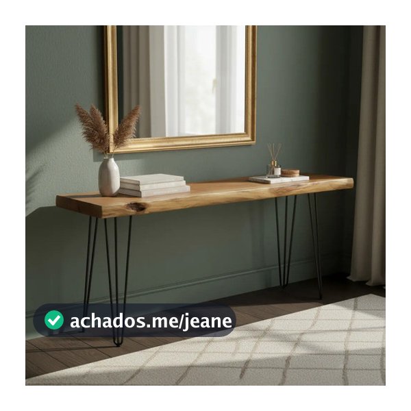 Mesa Aparador Sala 1,5mx30 Rustica Madeira Maciça Demolição Marrom