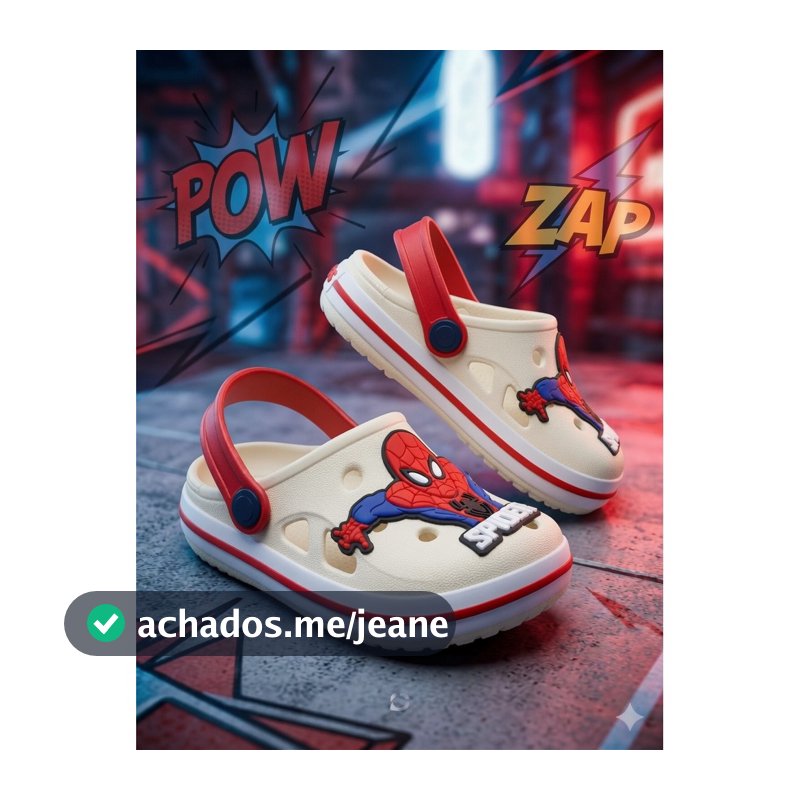 Babuche A1  Sandália infantil Meninos Personagem Menino Aranha Macio e Leve