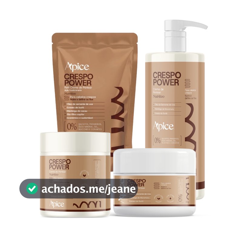Creme de Pentear Apice Refil Tubo Crespo Power Todos Tamanho