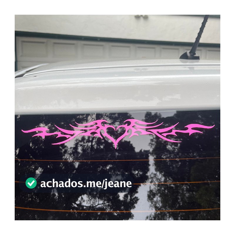 Fogo Coração Asas Decoração Do Carro Adesivos WindowsShield Corte Tuning Auto Pára-Choques Decalques Acessórios De Vinil