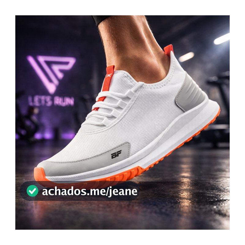 Tênis Academia Branco Masculino Caminhada Treino Malhar Musculação Esportivo Olimp BF Shoes