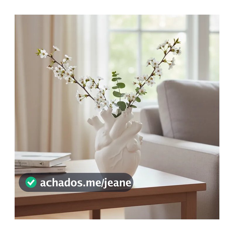 VASO DECORATIVO CORAÇÃO HEART MÃE - NAMORADOS - ADORNO PARA QUARTO SALA PRESENTE FLORES SECAS
