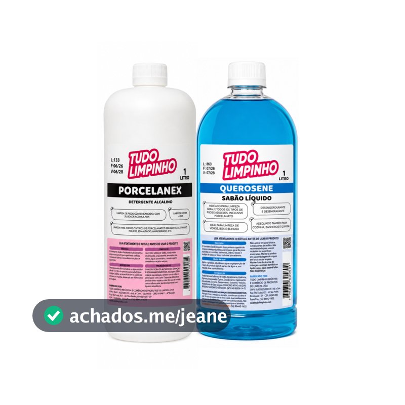 KIT PORCELANEX + SABÃO DE QUEROSENE 1L TUDO LIMPINHO