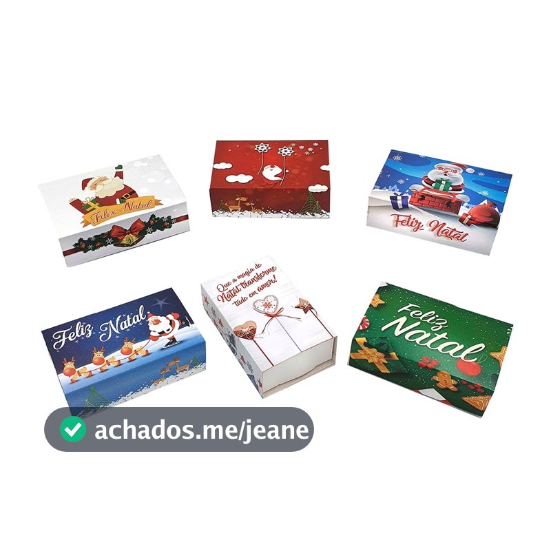 10 Caixas Especial De Natal Para 06 Doces, Trufas, presentes e outros. Em 6 Lindos Tema :)