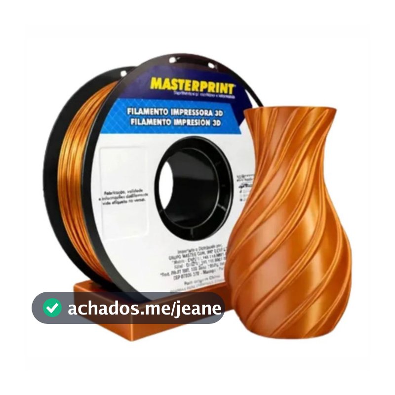 Filamento 3D - PLA Silk Cobre 1KG (1.75MM) MASTERPRINT
