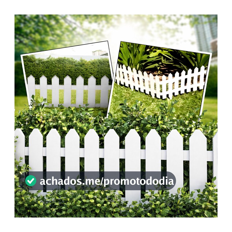 Kit 12 Cercas Plástica Decorativa Jardim Inglês Resistente