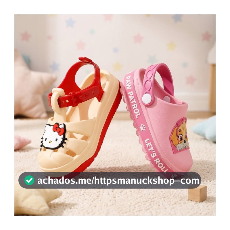 Kit 2 Pares Sandália Infantil Papete Menina Casual Leve Lançamento